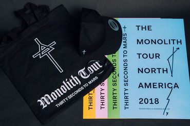 vip swag for thirty seconds to mars' "monolith" tour (2018)