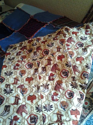 Rag quilt back