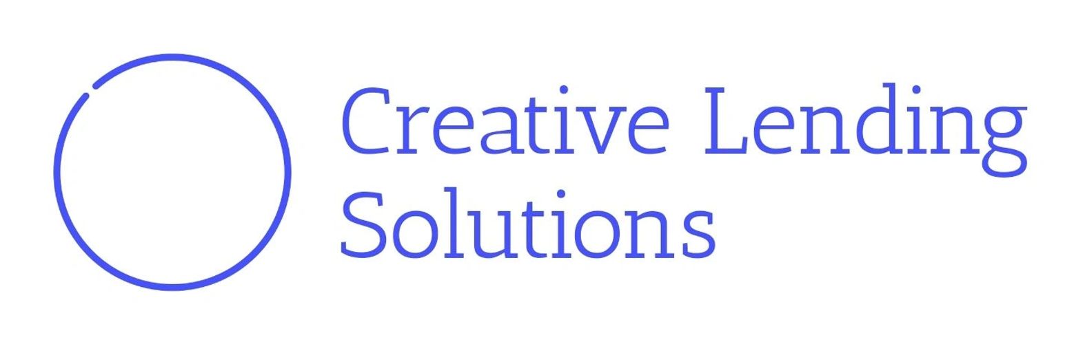 Logo for Creative Lending Solutions with a simple blue circular design.