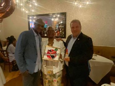 Jamal Thomas, Shirley Thomas, and Yonkers Mayor Mike Spano