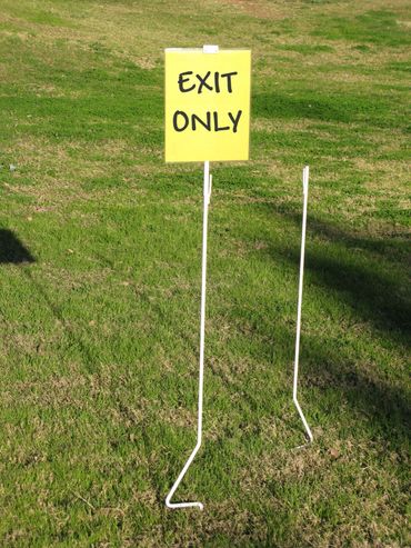 Portable Barrier Stakes Sign Holder