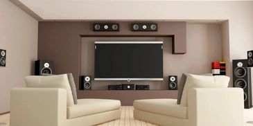 Audio/Video. TV with surround sound
