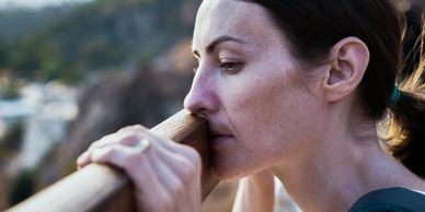 Women reflecting out into nature