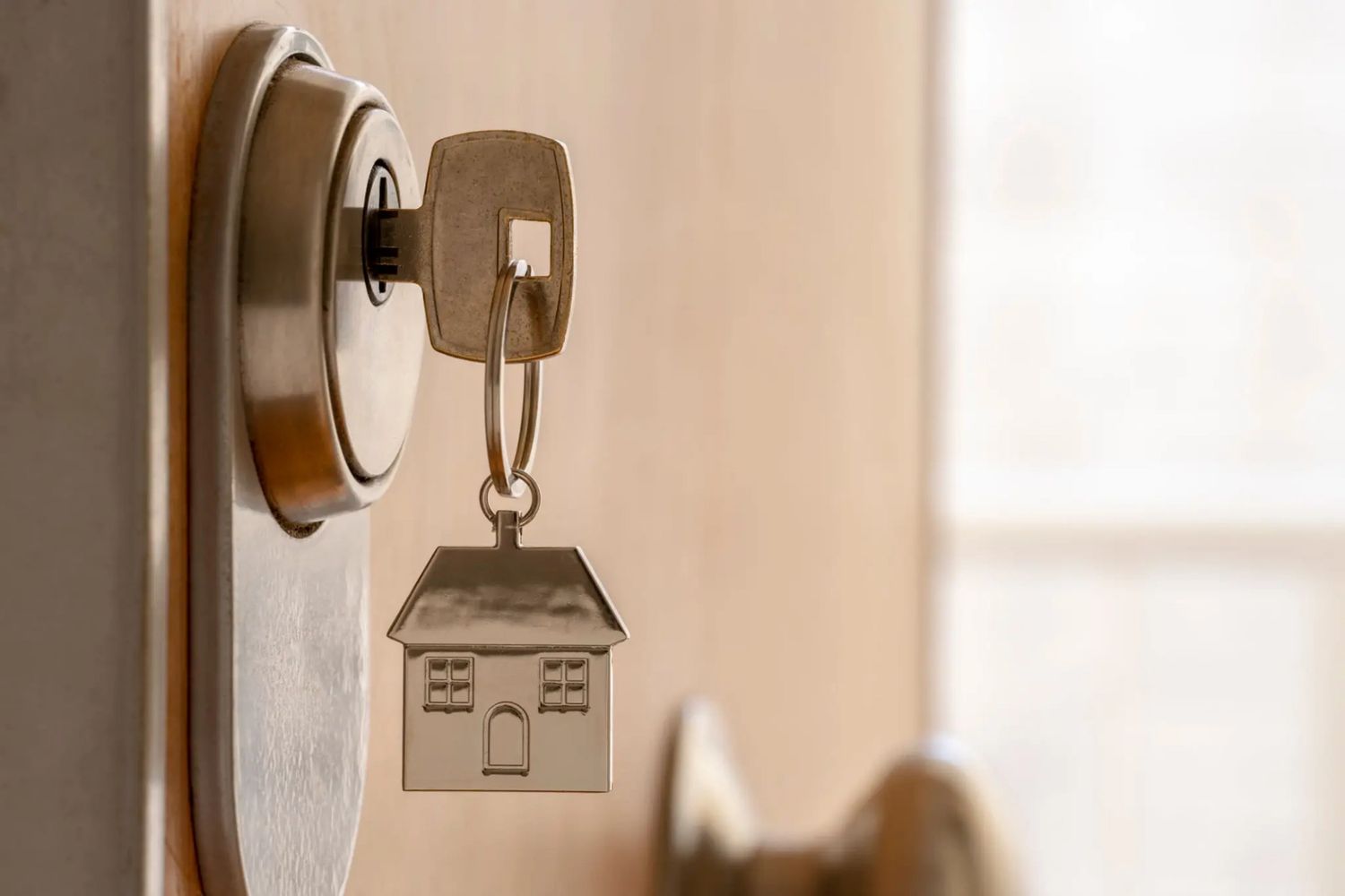 keys in an Airbnb home lock