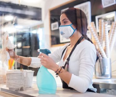 Sparkle Cleaning Squad crew busy in providing janitorial cleaning services