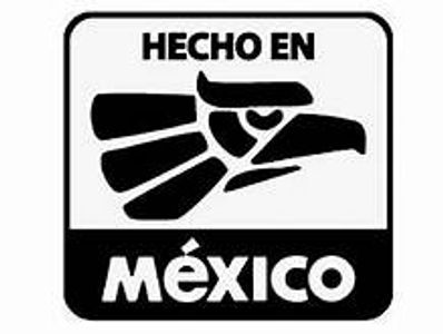 LOGOTIPO HECHO EN MEXICO EN COLOR NEGRO Y FONDO BLANCO