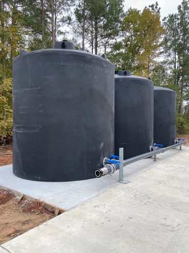 Fire Water Tank Farm, composing 30,000 gallons of static fire water storage, with a Fire Department