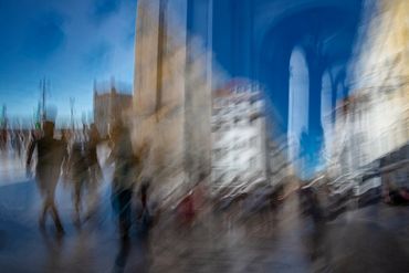 Impressions of Lisbon using slow shutter, and double exposure with intentional camera movement.