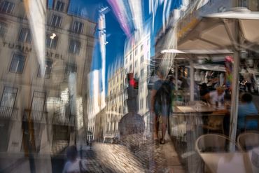 Impressions of Lisbon using slow shutter, and double exposure with intentional camera movement.