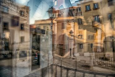 Impressions of Lisbon using slow shutter, and double exposure with intentional camera movement.
