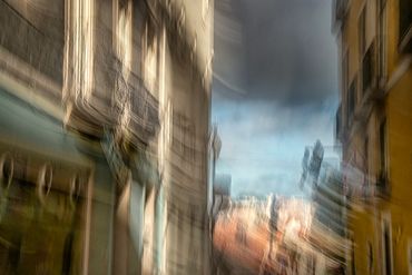 Impressions of Lisbon using slow shutter, and double exposure with intentional camera movement.