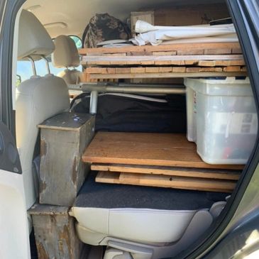 When I travel to art shows, I pack everything I need to display, sell, and make jewelry  in my car