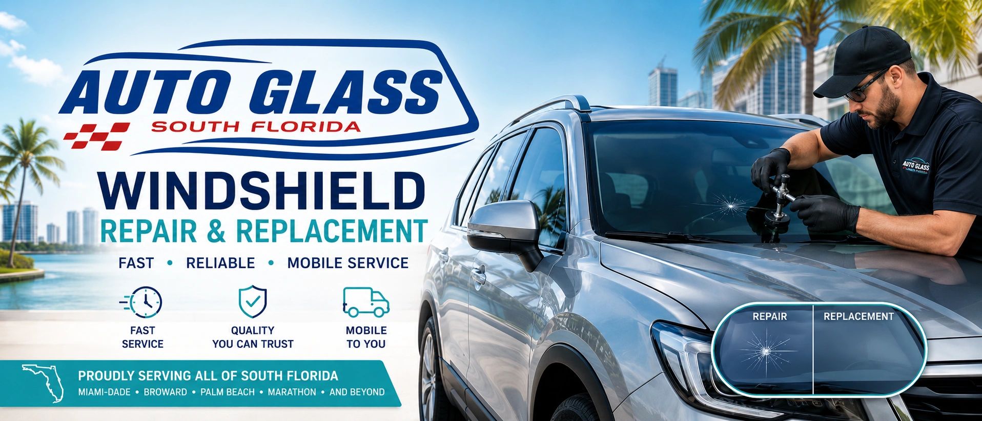 Auto Glass South Florida Marathon - Logo