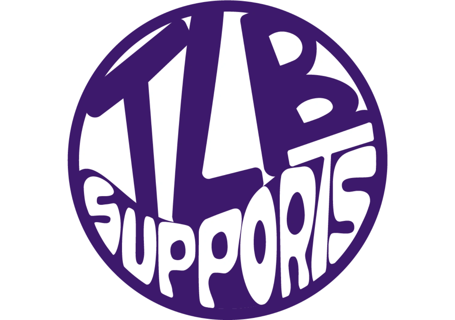 TLB Supports Logo - Purple and White