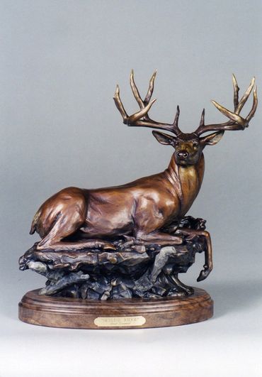 mule deer, mule deer bronze, bronze deer sculpture