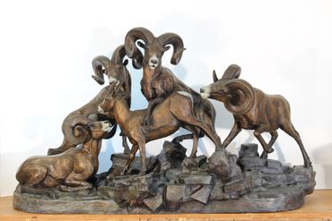 Bighorn sheep, sheep sculpture, bighorn ram, bronze sheep, grand slam sheep, trophy ram bronze