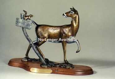 whitetail deer bronze, whitetail bronze, whitetail sculpture