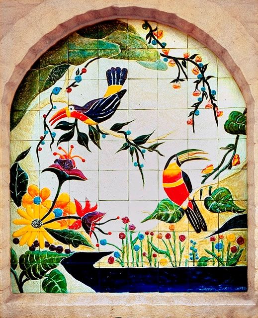 "Toucan Mural"
High Relief ceramic tile mural installed on building exterior