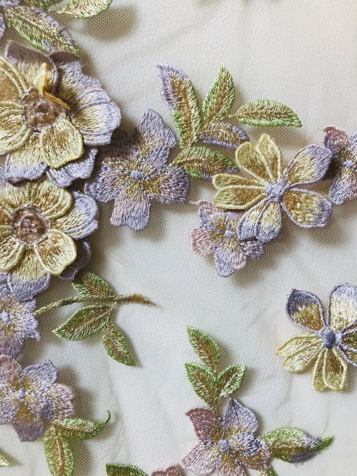 Silk, lace, embroidery