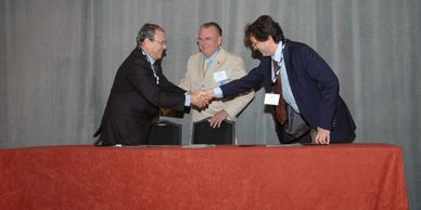 Jose M. Peiro (L), Gary Latham, & Franco Fraccaroli (R) 