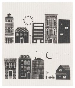 biodegradable dish cloth with hometown design
