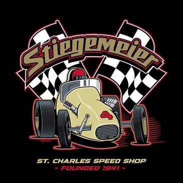 Stiegemeier Porting Services vintage Speed Shop.Founded 1941 in St. Charles, MO.Supercharger repair.