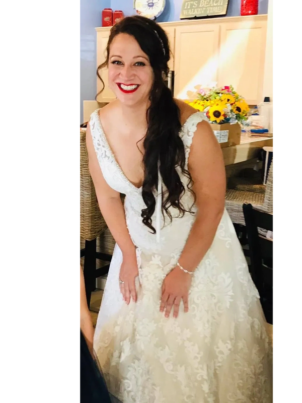 Jessica Bauer on her wedding day