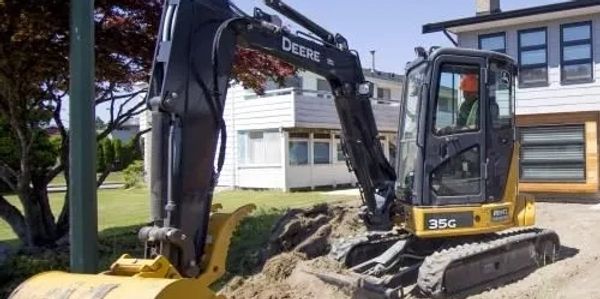 35G Mini Excavator driveway prep, excavation services, site prep, excavating contractor
