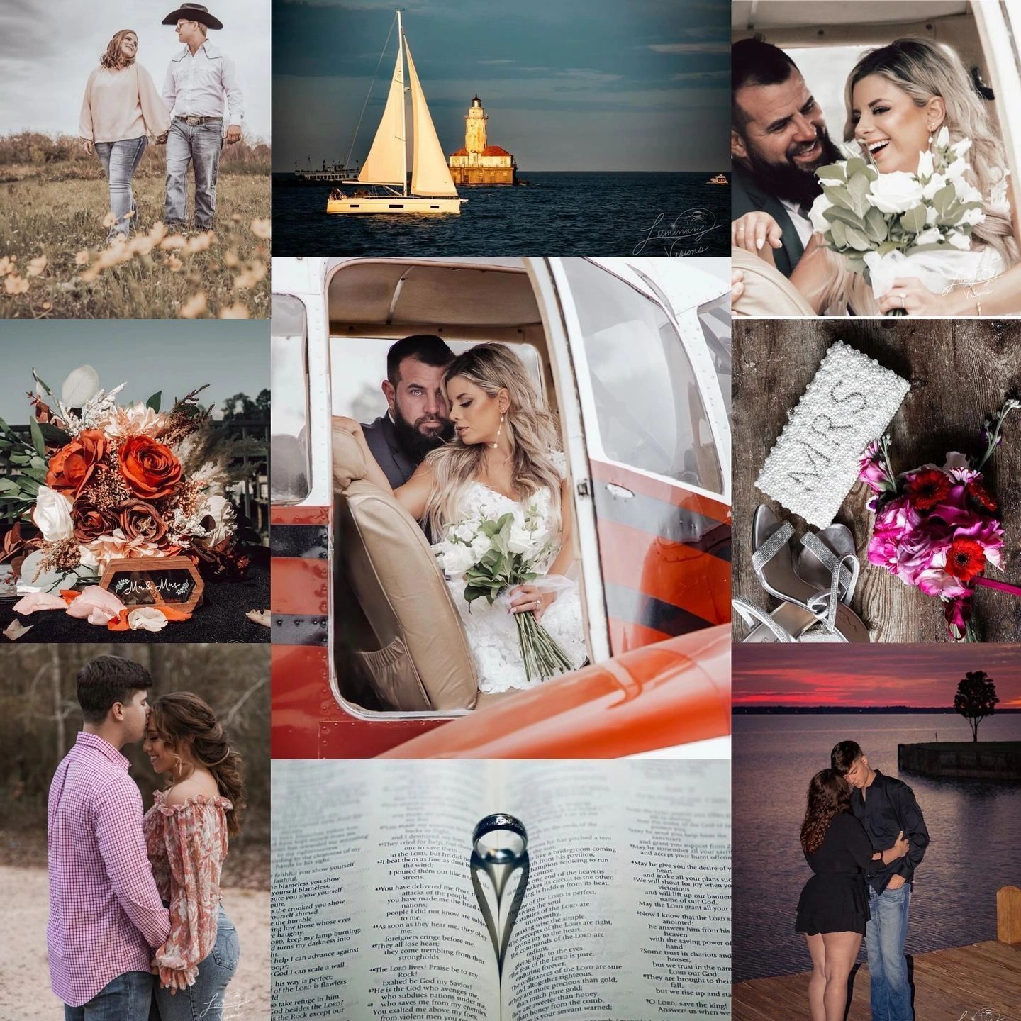 A collage of photos taken by Luminary Visions.