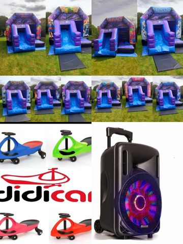 Themed bouncy castle
with Bluetooth speaker
And 5 xDidi cars