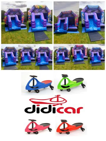 Themed Bouncy castle 
with 5 x didi cars
