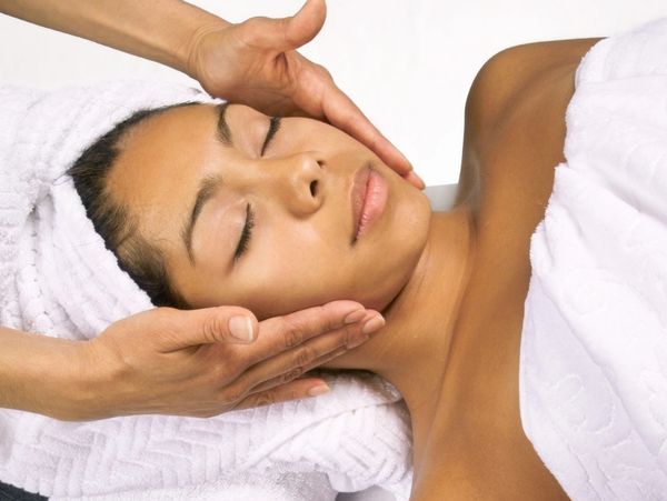 Woman receiving facial at Ms Bliss spa