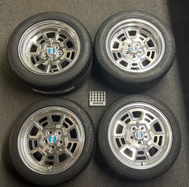 Brand new set of Pantera 17" polished aluminum wheels with tires. Purchased last year. 17x8 and 17x1