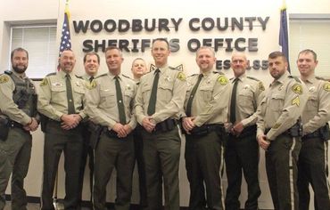 Woodbury County Sheriff's Office staff at swearing in.