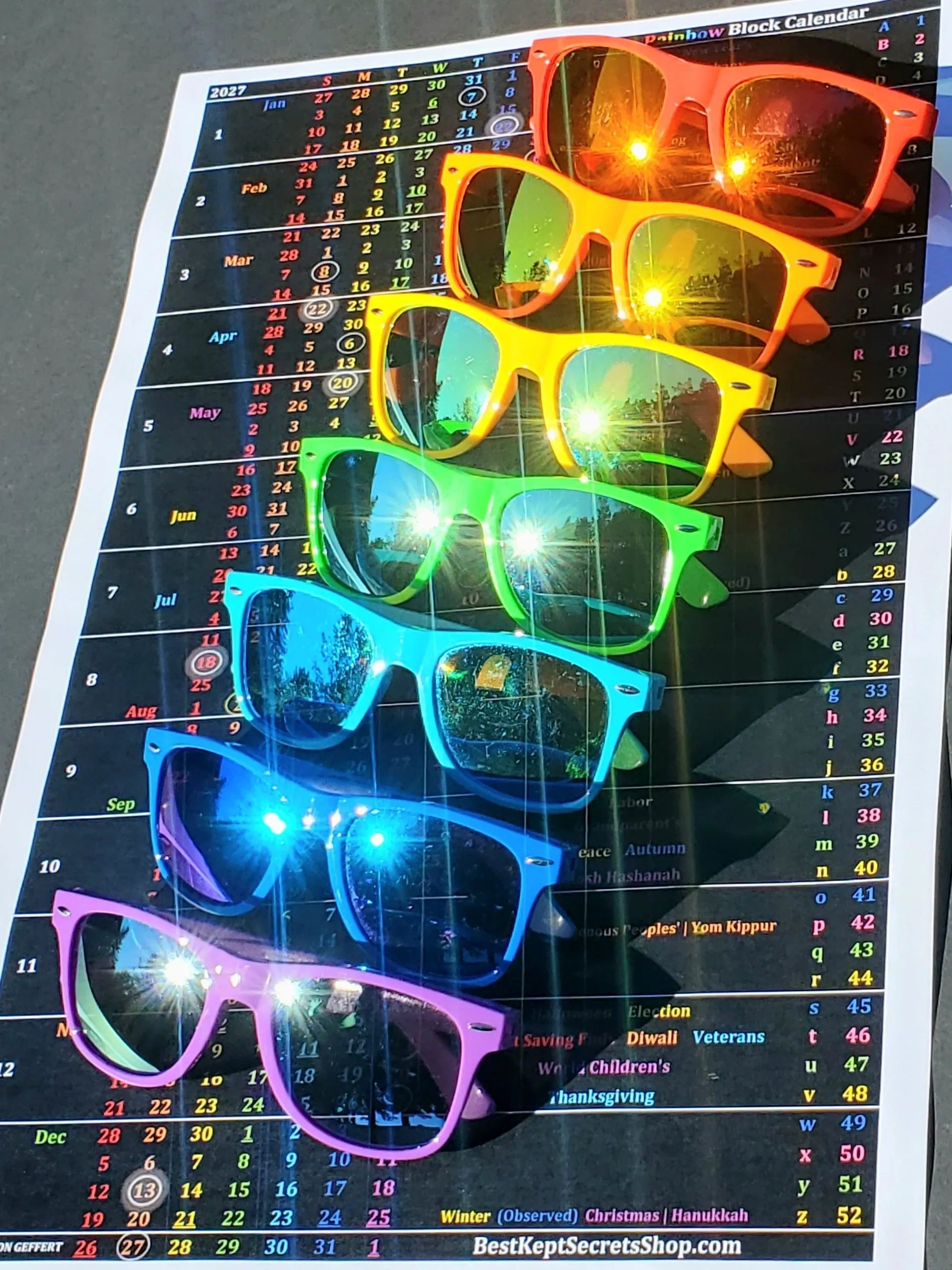 The 2027 Rainbow Block Calendar| Roy G Biv Edition is a visual life tracker designed to help you:
