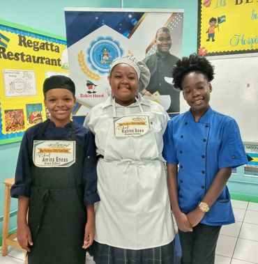 Left to right:- 2nd, 1st, 3rd Place New Providence 2024 District Senior Winners, Bahamas