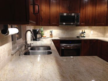 Probuild Creations Kitchen Remodel Brookhaven GA picture picture of light color natural stone counte