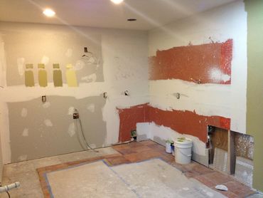 Probuild Creations Kitchen Remodel Brookhaven GA picture of sheetrock walls before cabinets went in.