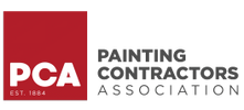 Logo of the Painting Contractors Association, established in 1884.