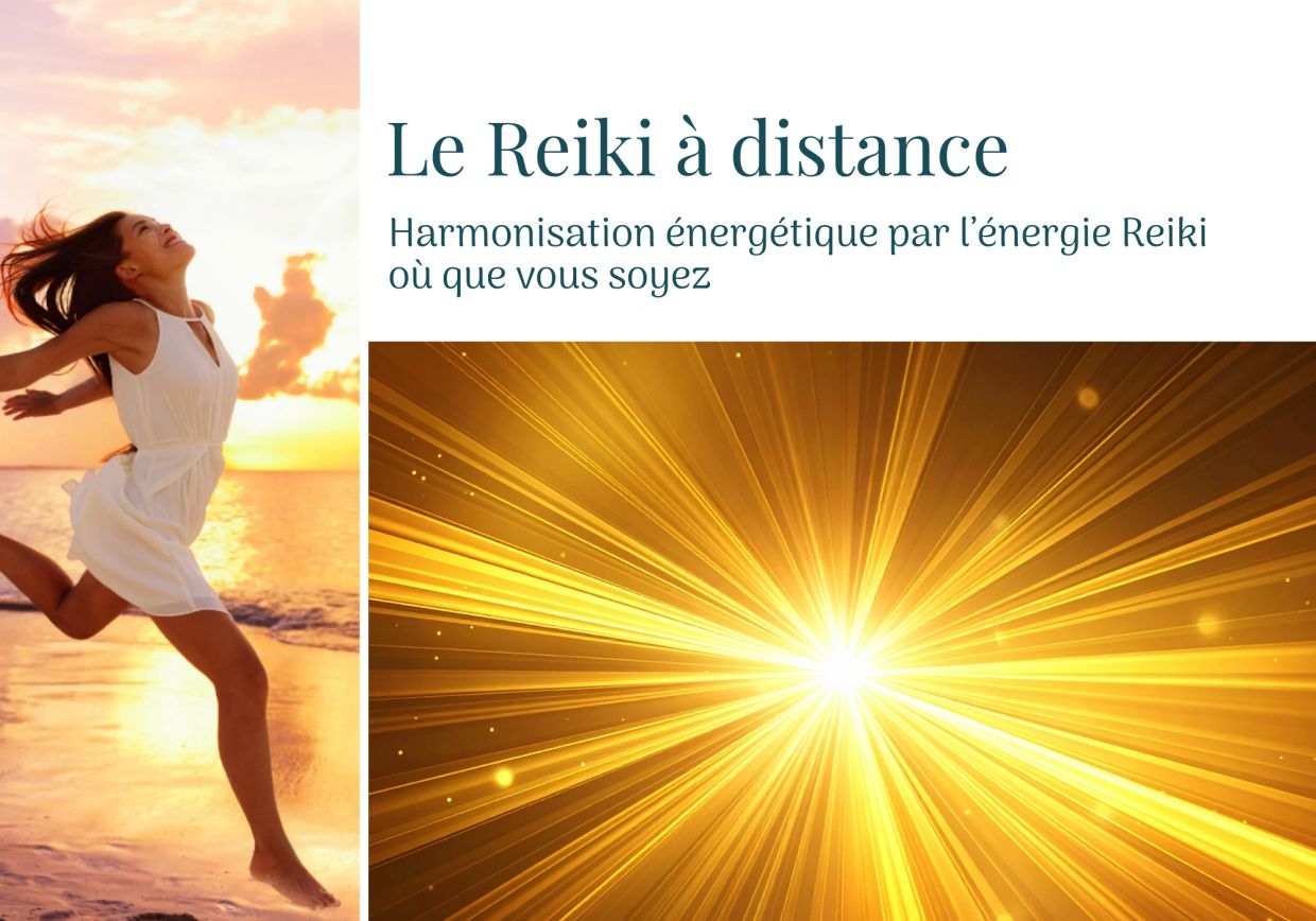 Rayons d'énergie et femme heureuse qui court sur la plage