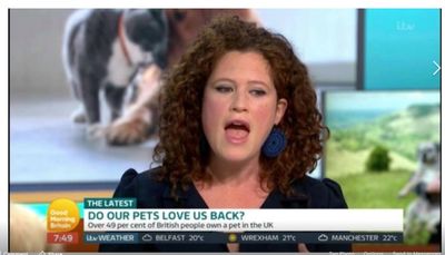 Causing national outrage on Good Morning Britain by insisting pets are not humans 