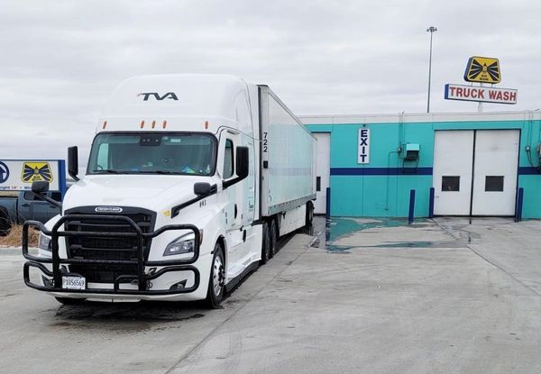 A truck at a truck stop
