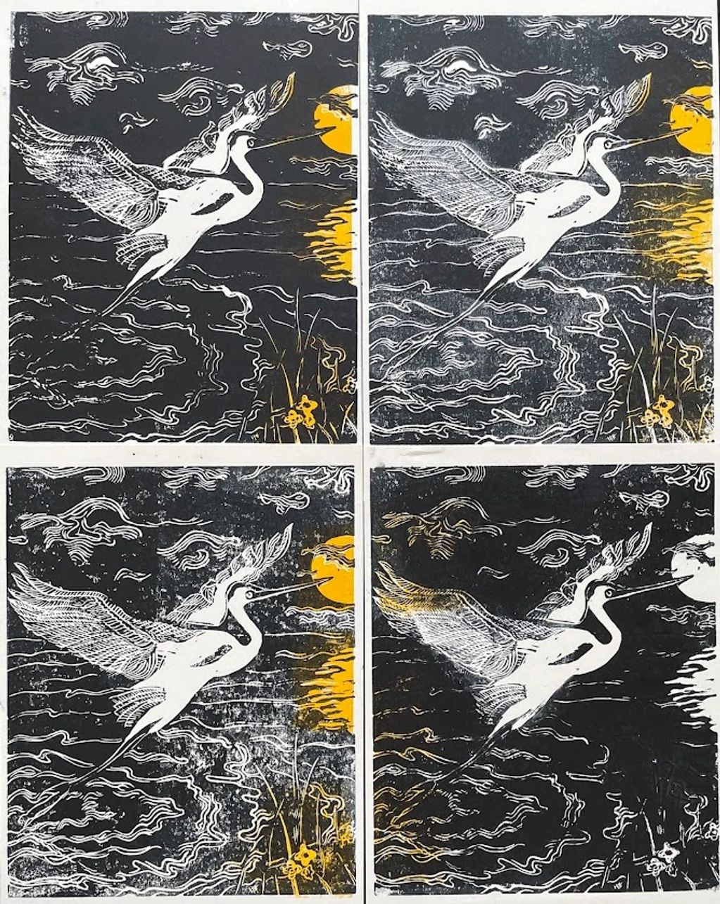 Title-"The Swan"
Original Print
8"X 11" oil printing ink on archival paper