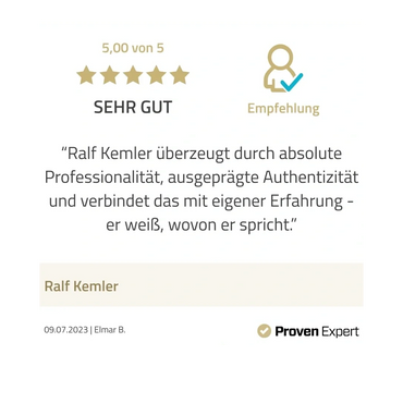 Kundenbewertung für Führungsexperte Ralf Kemler.