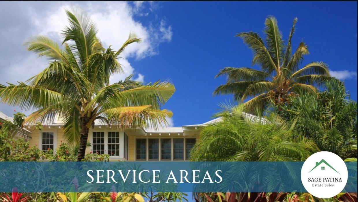 SAGE PATINA Estate Sales | Service Areas. Proudly serving South Florida. 