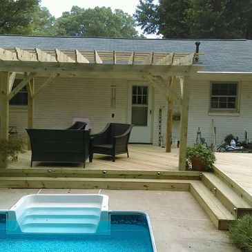 new deck and pergola built by Adroit Custom Carpentry