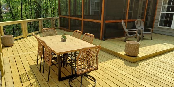 New deck and Screen porch built by Adroit Custom Carpentry in Salisbury, NC