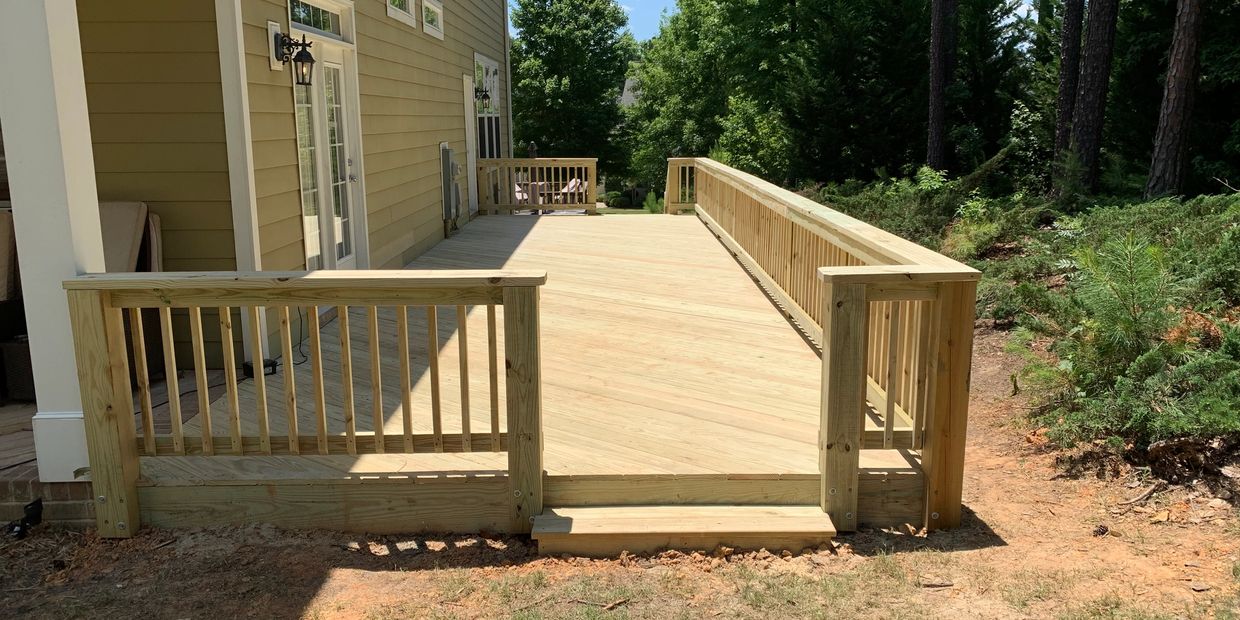 New deck built in Salisbury, NC by Adroit Custom Carpentry.