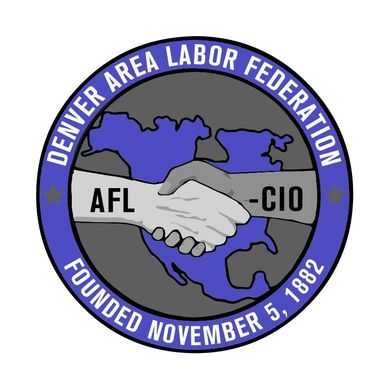 Logo of Denver Area Labor Federation Founded AFL-CIO Nov 5 1882