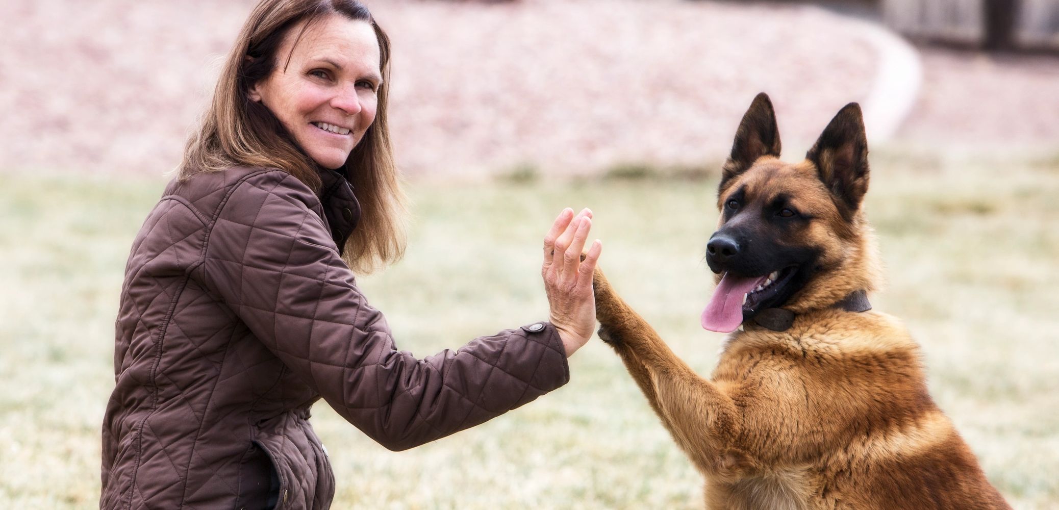 Linda Porter and her dog Tac